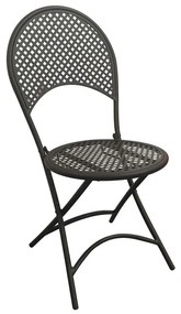 RONDO Καρέκλα Πτυσσόμενη, Μέταλλο Mesh Βαφή Μαύρο 42x54x85cm Ε5146