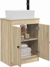vidaXL Ντουλάπα Νιπτήρα Mπάνιου Sonoma Δρυς 54 x 35 x 100 cm