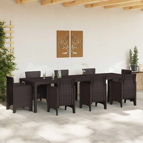 vidaXL Τραπέζι Κήπου Καφέ 300 x 100 x 73 εκ συνθετικό ρατάν