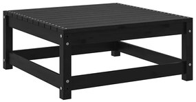 vidaXL Υποπόδιο Κήπου 70 x 70 x 30 εκ. από Μασίφ Ξύλο Πεύκου Μαύρο