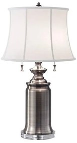 Επιδαπέδιο Φωτιστικό 2xE27 Λινό Αμπαζούρ Stateroom Elstead Lighting FE-STATEROOM-TL-AN Νίκελ Ματ