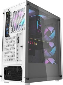 Darkflash DK351 θήκη υπολογιστή (λευκή) + 4 ανεμιστήρες RGB