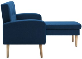 vidaXL Καναπές Γωνιακός Μπλε 186 x 136 x 79 εκ. Υφασμάτινος