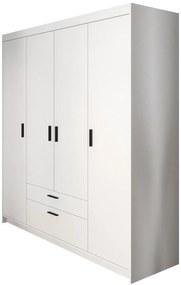 Ντουλάπα τετράφυλλη Elena 4D-Leuko