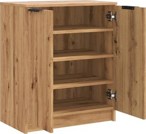 vidaXL Παπουτσοθήκη Αρτισιανή Δρυς 59x35x70 εκ. Επεξ. Ξύλο