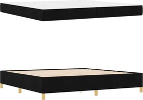 vidaXL Σκελετός Κρεβατιού Μαύρο 200 x 200 cm ύφασμα
