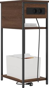 vidaXL Κομοδίνο Καφέ δρυς 41 x 28 x 76 εκ. Επεξεργασμένο ξύλο