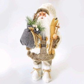 Διακοσμητικός Άγιος Βασίλης Με Πέδιλα Σκι X129001 90cm Multi Aca
