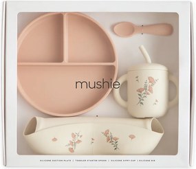 Παιδικό Σετ Φαγητού 4τμχ Mushie Pink Flowers 66-102044