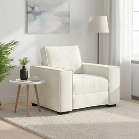 vidaXL Πολυθρόνα-Καναπέ-Κρεμ 100x78x84 εκ. Βελούδο