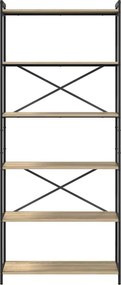 vidaXL Ράφι Βιβλίων Δρύς Sonoma 80 x 30 x 189,5 εκ Επεξεργασμένο ξύλο