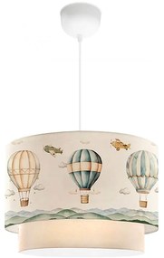 Φωτιστικό οροφής Goofy Megapap υφασμάτινο μονόφωτο με χαριτωμένα αερόστατα 30x20x70εκ.