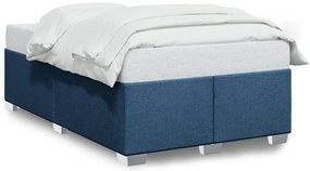 vidaXL Πλαίσιο κρεβατιού χωρίς στρώμα μπλε 120x200cm ύφασμα