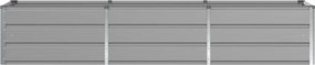 vidaXL Γλάστρα Ανοιχτό γκρι 240 x 80 x 45 cm Ατσάλι