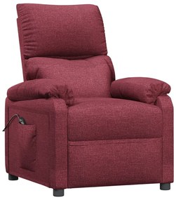 vidaXL Πολυθρόνα Ανακλινόμενη Ηλεκτρική Μπορντό Υφασμάτινη