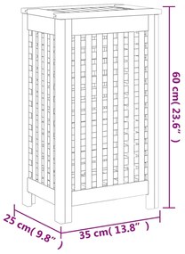 ΚΑΛΑΘΙ ΆΠΛΥΤΩΝ 35 X 25 X 60 ΕΚ. ΑΠΟ ΜΑΣΙΦ ΞΥΛΟ TEAK 340760