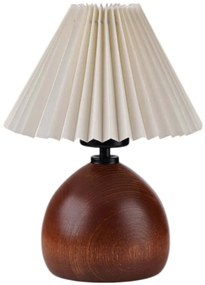 Φωτιστικό Επιτραπέζιο 534LUN5179 Φ23x32cm 1xE27 40W Cream-Walnut Opviq