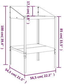 ΒΑΣΗ ΦΥΤΩΝ ΑΝΘΡΑΚΙ 56,5 X 54,5 X 100 ΕΚ. ΑΠΟ ΓΑΛΒΑΝ. ΑΤΣΑΛΙ 364534