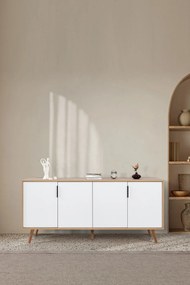 Κονσόλα Sapphire Δρυς / Λευκό PROBRE 180x44x18