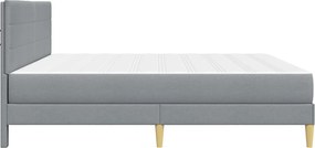 vidaXL Σκελετός Κρεβατιού Ανοιχτό γκρι 200 x 200 cm Πολυεστέρας