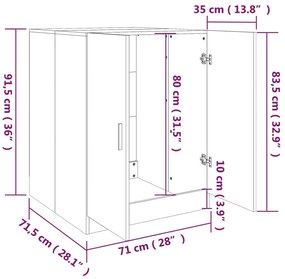 ΝΤΟΥΛΑΠΙ ΠΛΥΝΤΗΡΙΟΥ ΚΑΠΝΙΣΤΟΣ ΔΡΥΣ 71 X 71,5 X 91,5 ΕΚ. 813194