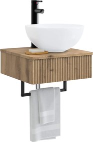 vidaXL Νιπτήρας Τοίχου Artisan Δρυς 40 x 41 x 40,5 εκ