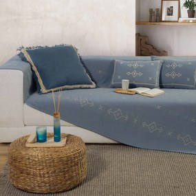 Ριχτάρι Τετραθέσιου Καναπέ (180x350) Nef-Nef Homeware Blue Collection Figerald Blue
