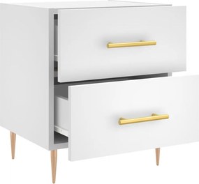 vidaXL Κομοδίνο Λευκό 40 x 35 x 47,5 εκ. από Επεξεργασμένο Ξύλο