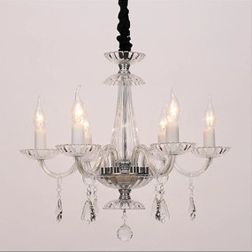 Πολυέλαιος 6Φ BLK80386PCC Χρώμιο Crystal, Metal