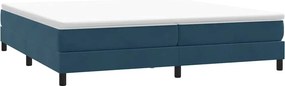 vidaXL Box Spring Κρεβάτι χωρίς στρώμα Σκούρο μπλε 200x220cm Βελούδινο