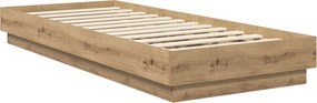 vidaXL Κρεβάτι δαπέδου Artisan Δρυς 80 x 200 cm Επεξεργασμένο Ξύλο