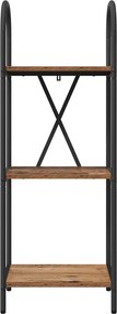 vidaXL Ράφι Βιβλίων 3 επιπέδων 40 x 30 x 109 εκ Επεξεργασμένο ξύλο