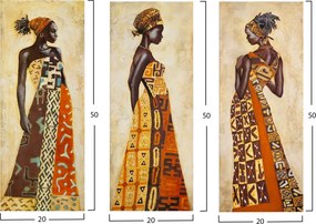 ΠΙΝΑΚΑΣ ΤΡΙΠΤΥΧΟ MDF AFRICAN STYLE WOMEN HM7204.03 60X0,3X50 εκ.