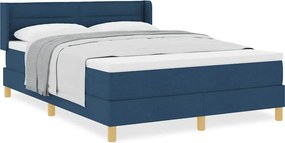 vidaXL Κρεβάτι με ελατήρια με στρώμα Μπλε 200 x 140 cm ύφασμα