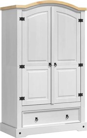 vidaXL Ντουλάπι Corona Λευκό 101 x 52 x 170 εκ Στερεά ξυλεία πεύκου