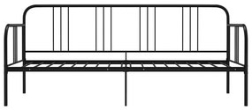 Πλαίσιο για Καναπέ - Κρεβάτι Μαύρο 90 x 200 εκ. Μεταλλικό - Μαύρο