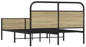 vidaXL Πλαίσιο Κρεβατιού Χωρ. Στρώμα Sonoma Δρυς 120x200εκ. Επ. Ξύλο