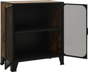 vidaXL Ντουλάπι Αποθήκευσης Ρουστίκ Καφέ 72x36x82 εκ. Μέταλλο / MDF