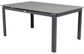 Τραπέζι εξωτερικού χώρου Dallas 665, Polyξύλο, 75x100cm, 40 kg, Γκρι, Μαύρο, Μέταλλο | Epipla1.gr