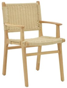 Καρέκλα - Πολυθρόνα Olivier ξύλο οξιάς φυσικό-έδρα φυσικό σχοινί 62x60x85εκ 62x60x85 εκ.
