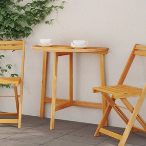 vidaXL Τραπέζι Κήπου Καφέ 78 x 46 x 75 εκ Μασίφ ξύλο ακακίας