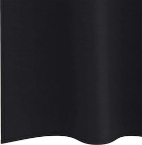 vidaXL Κουρτίνες Μαύρης Ύφανσης με Δαχτυλίδια 2 pcs Μαύρο