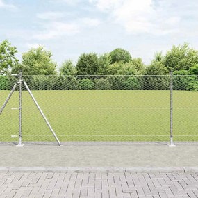 vidaXL Σετ Φράκτη Γαλβανισμένος χάλυβας 25 x 1 μ δίχτυ
