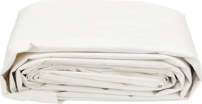 vidaXL Μουσαμάς Λευκός 5 x 7 μ. 650 γρ./μ²