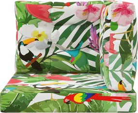 vidaXL Μαξιλάρι Καναπέ Εξωτερικού Χώρου 3 pcs πολύχρωμο Πολυεστέρας