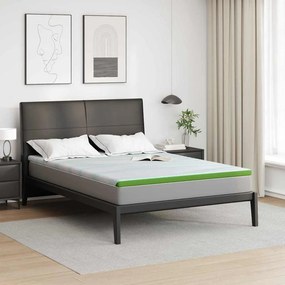 vidaXL Στρώμα επικάλυψης Λευκό και Πράσινο 160 x 200 cm