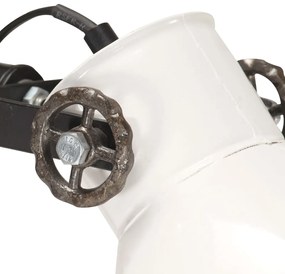 vidaXL Φωτιστικό Δαπέδου με 2 Καπέλα Λευκό από Χυτοσίδηρο E27