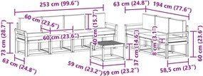 vidaXL Σειρά Καναπέ Εξωτερικού 7 pcs