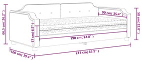 ΚΑΝΑΠΕΣ ΚΡΕΒΑΤΙ ΜΕ ΣΤΡΩΜΑ ΣΚΟΥΡΟ ΓΚΡΙ 90 X 190 ΕΚ. ΥΦΑΣΜΑΤΙΝΟ 3197627