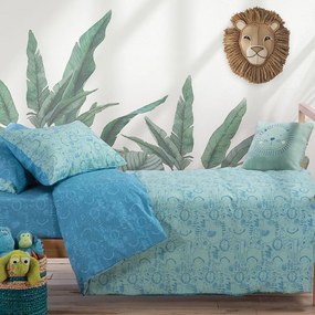 Σεντόνια Παιδικά Jungle Combo (Σετ 3τμχ) Light Green Nef-Nef Homeware Μονό 170x260cm 100% Βαμβάκι
